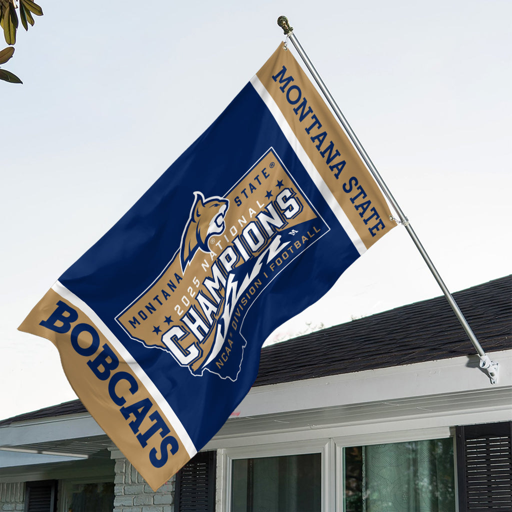 Montana State Bobcats Football 2025 National Champions 3D Double-side House Flag – TANTN20730