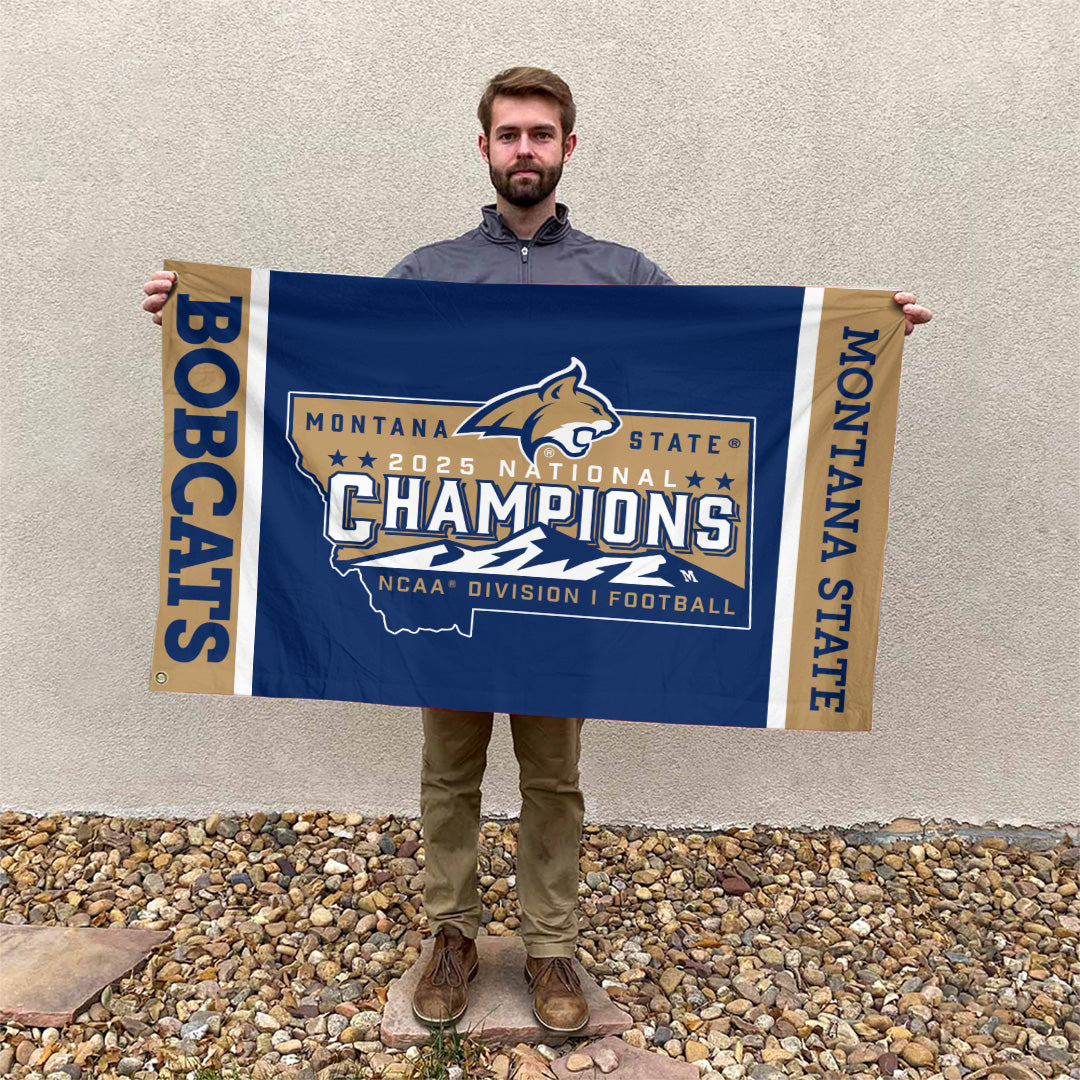 Montana State Bobcats Football 2025 National Champions 3D Double-side House Flag – TANTN20730