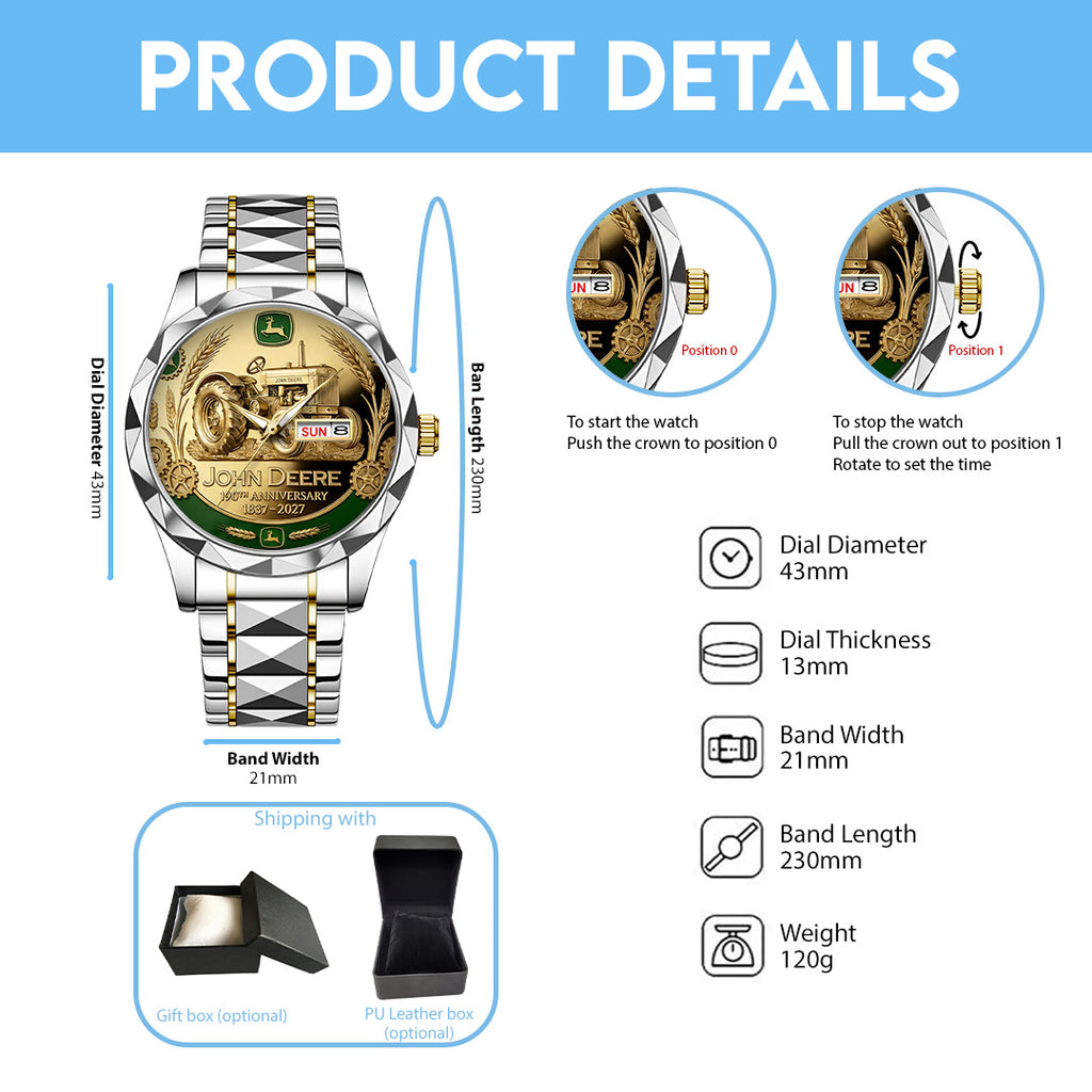 John Deere 190th Anniversary 2026 Alloy Luxury Quartz Watch – TANTN20829