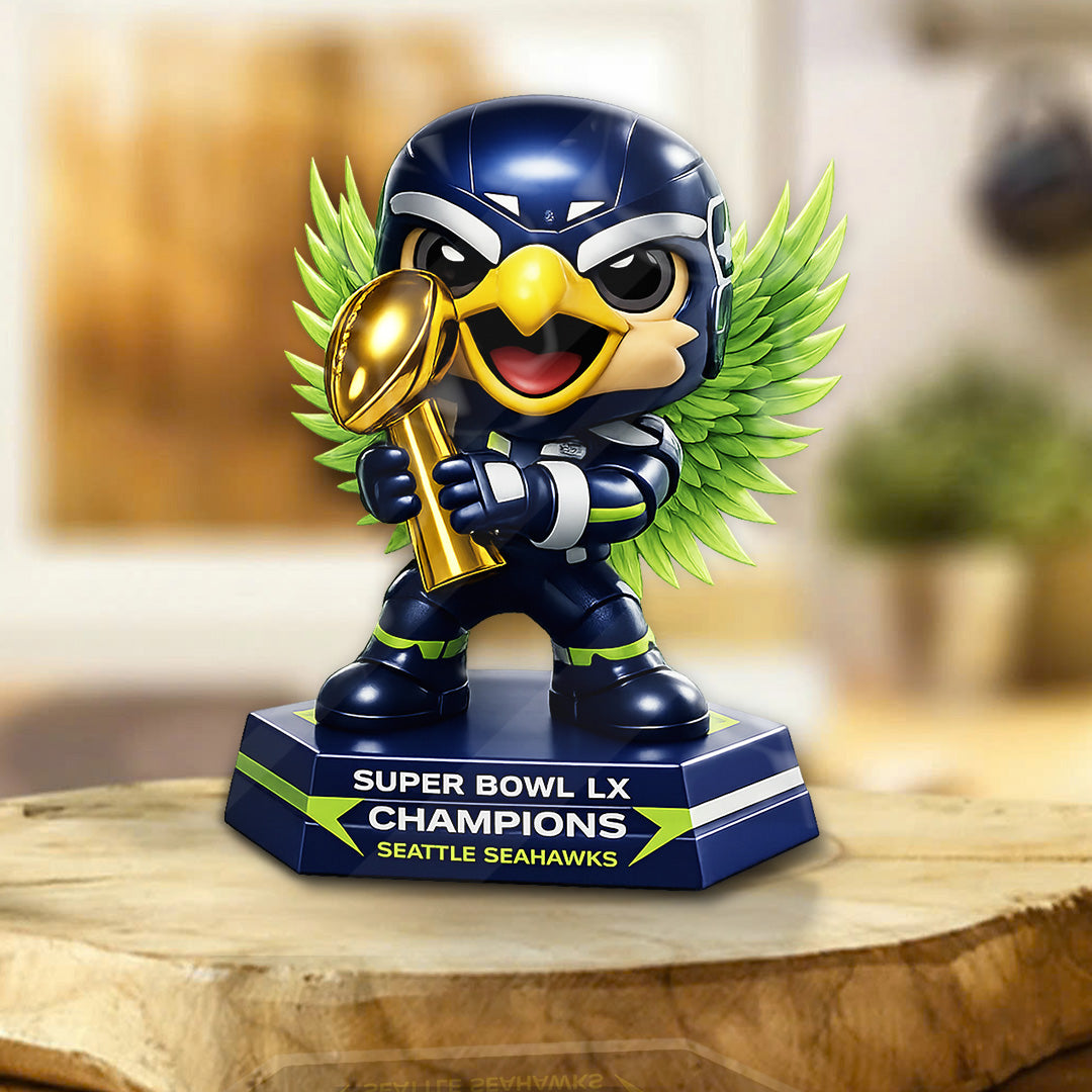 Seattle Seahawks 2025 Super Bowl LX Champions Custom Shape Acrylic Plaque – TANTN20974