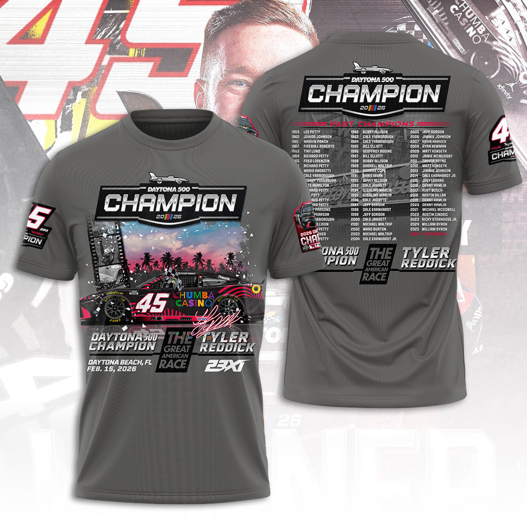 Tyler Reddick 2026 Daytona 500 Champion 3D Apparel – TANTN21129