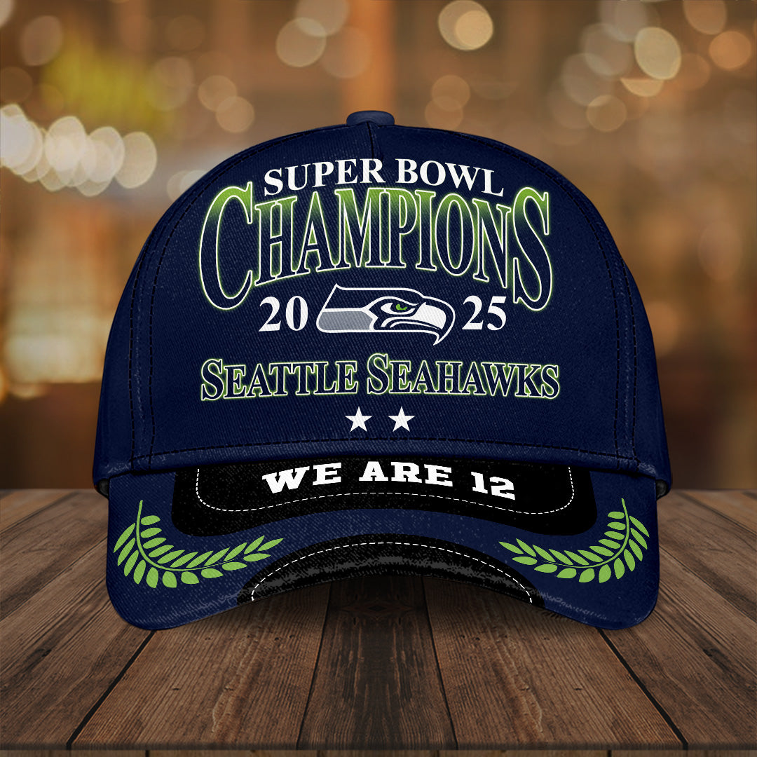 Seattle Seahawks 2025 Super Bowl LX Champions Classic Cap – TANTN21250