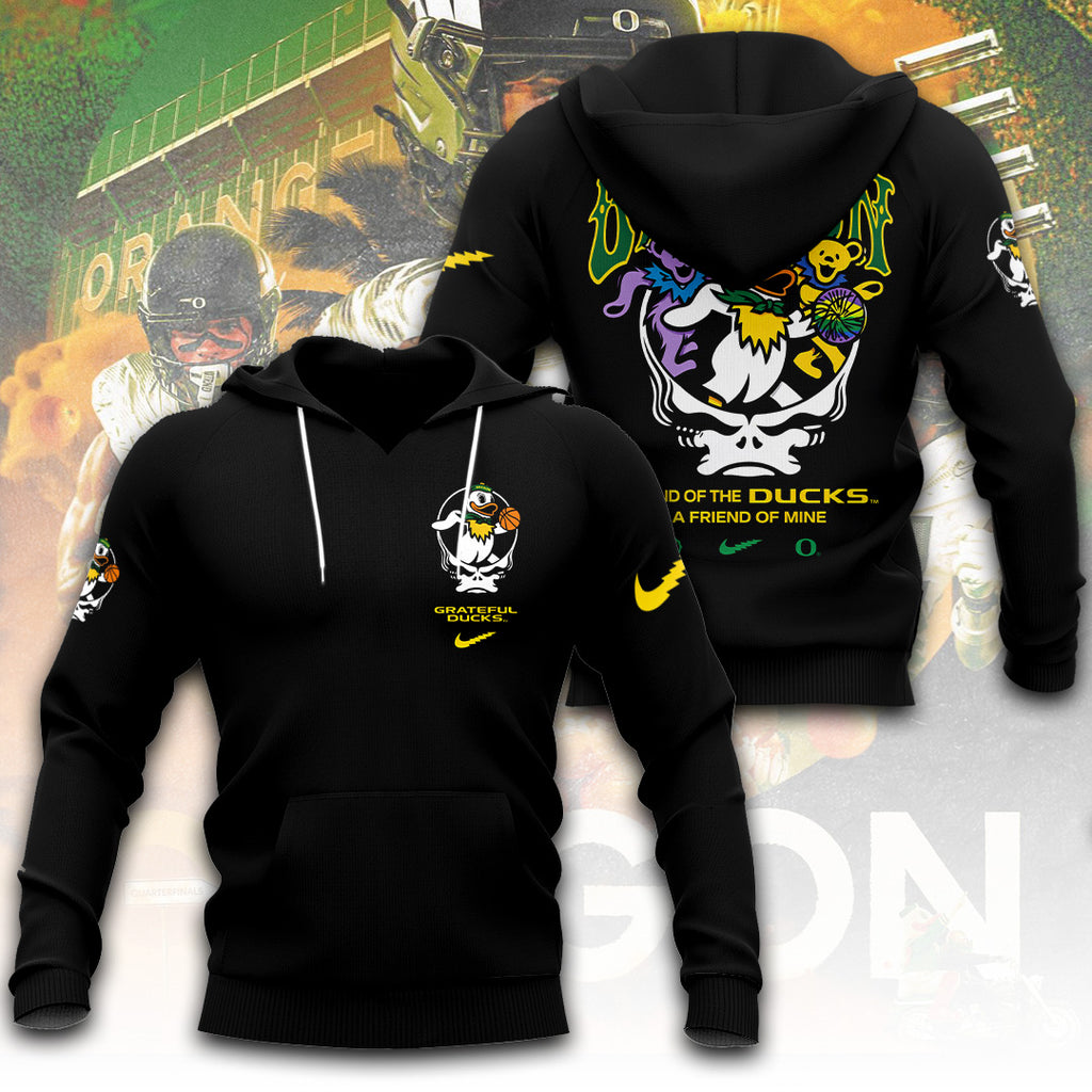 Oregon Ducks Men's Basketball x Grateful Ducks Steal Your Face 3D Apparel – TANTN21294