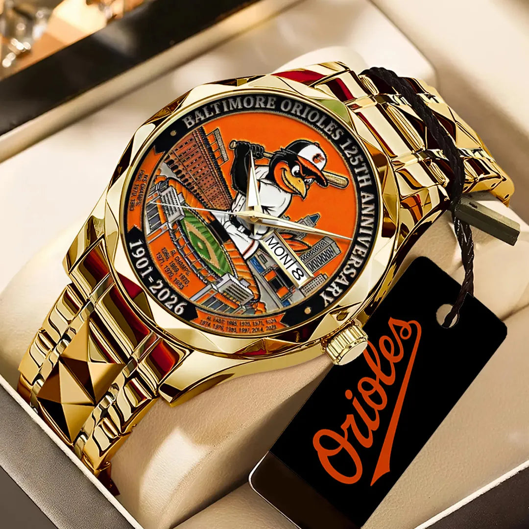 Baltimore Orioles 125th Anniversary 2026 Alloy Luxury Quartz Watch – TANTN21337