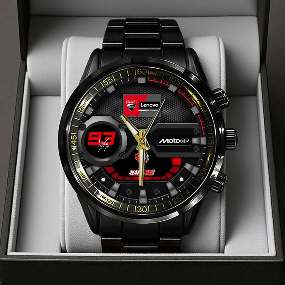 Ducati Lenovo Team x Marc Márquez Black Stainless Steel Watch – TANTN21373