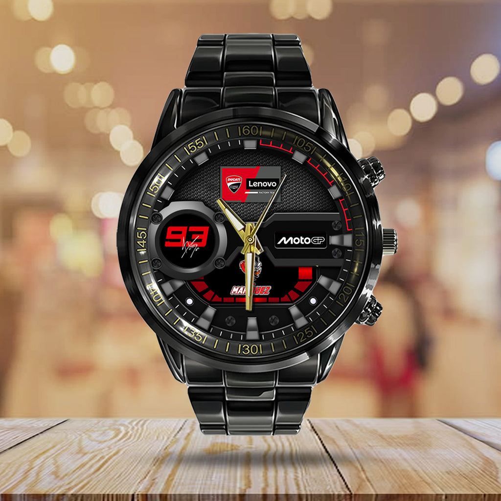 Ducati Lenovo Team x Marc Márquez Black Stainless Steel Watch – TANTN21373