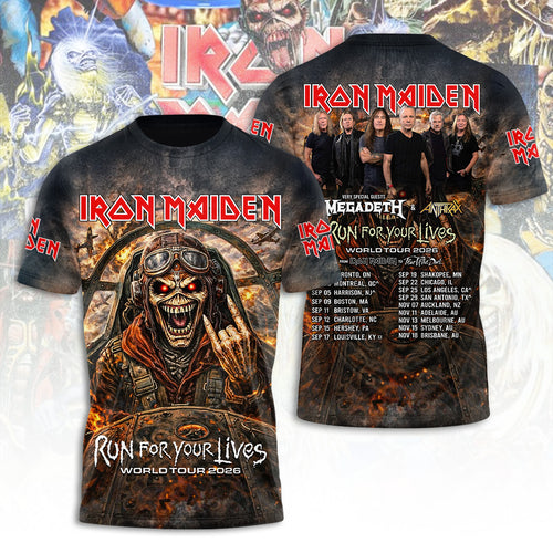 Iron Maiden Tour 2026 3D Apparel – TANTN21472