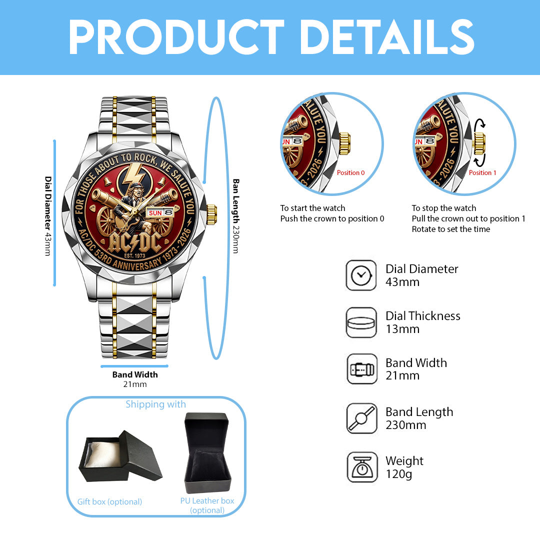 AC/DC Alloy Luxury Quartz Watch – TANTN21489