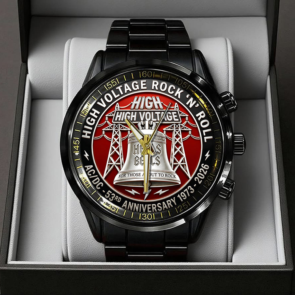 AC/DC 53rd Anniversary Black Stainless Steel Watch – TANTN21651
