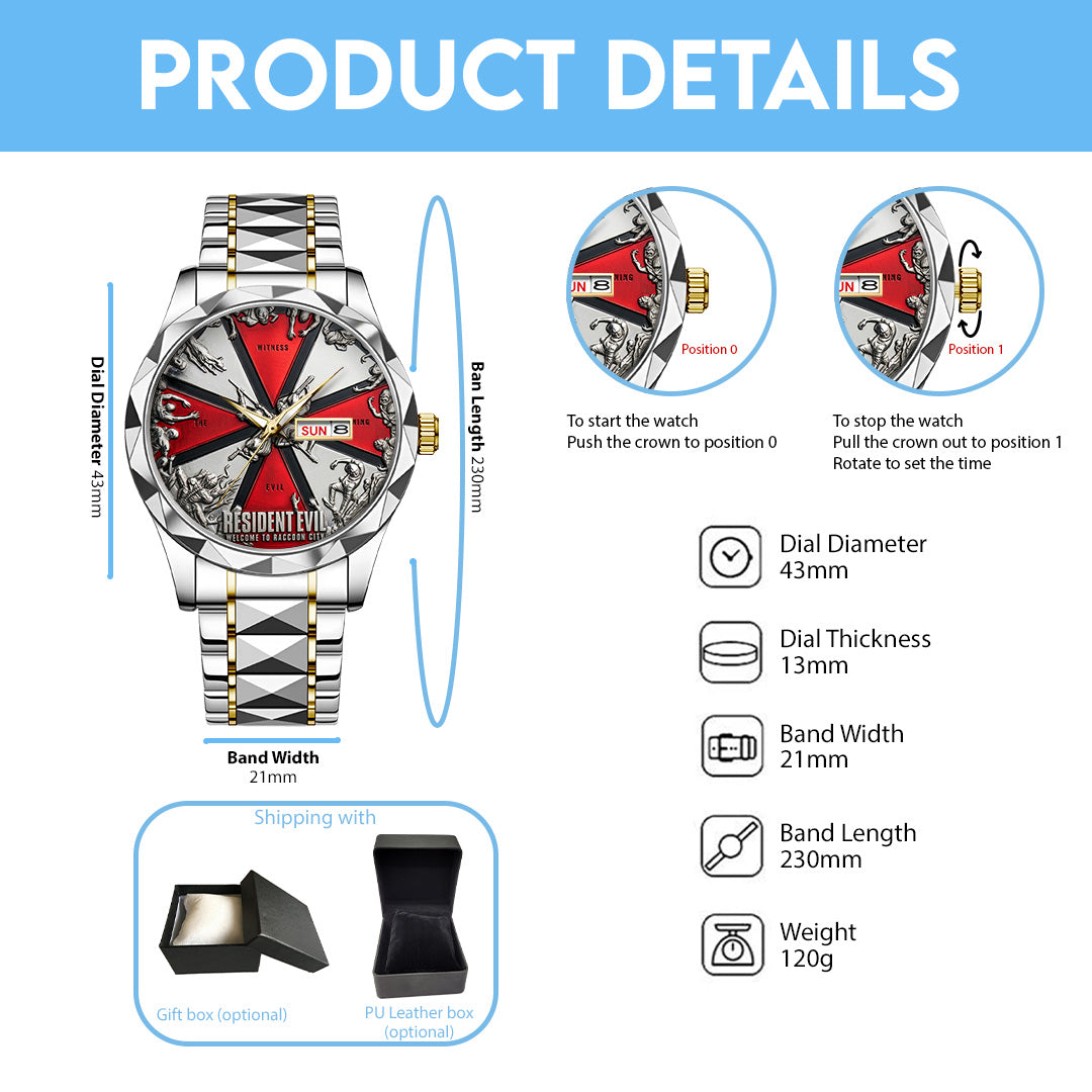 Resident Evil Alloy Luxury Quartz Watch – TANTN21690