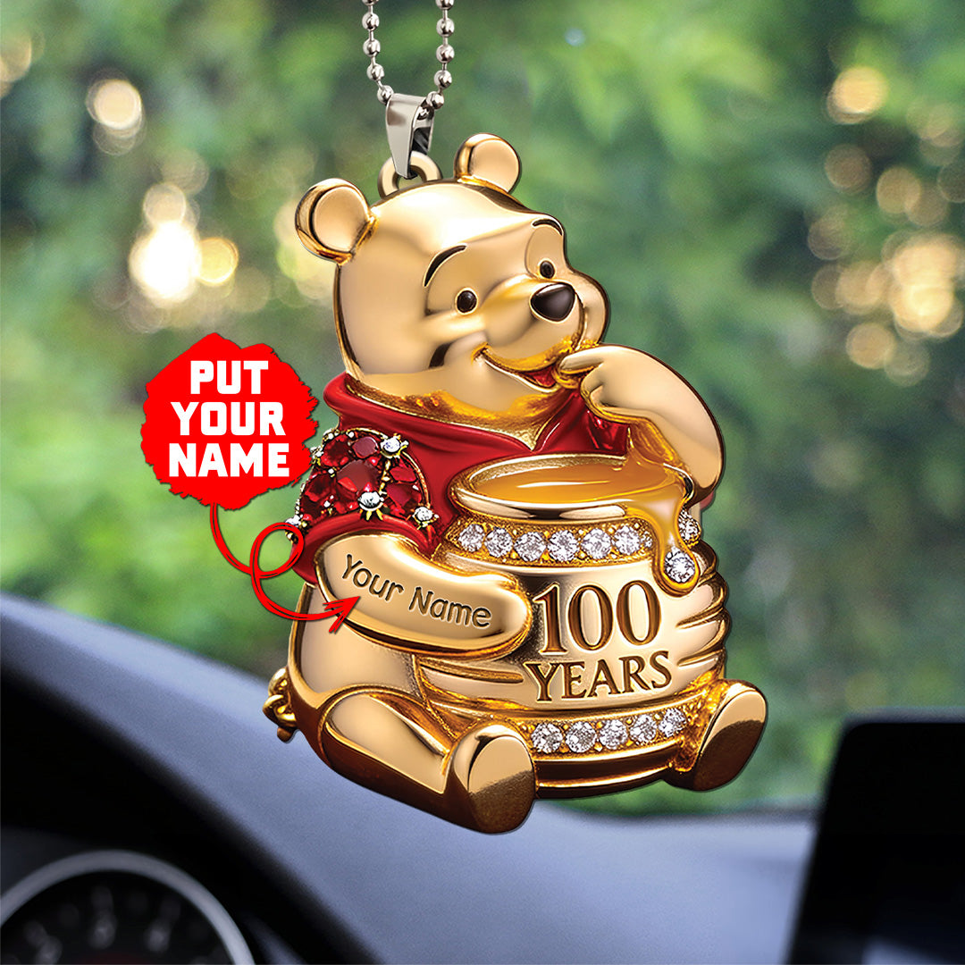 Personalized Winnie-the-Pooh Custom shape 2-sided Acrylic Car Ornament – TANTN21709