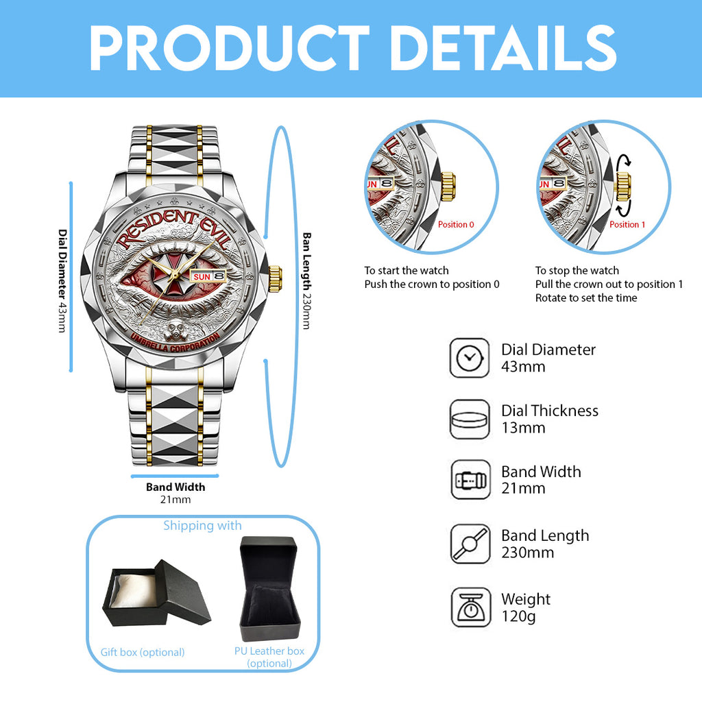 Resident Evil Alloy Luxury Quartz Watch – TANTN21738
