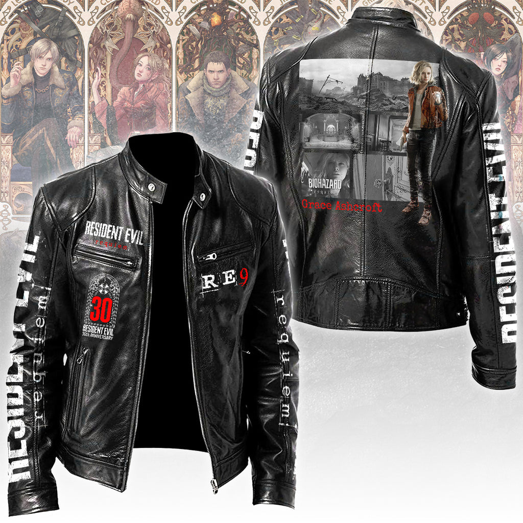 Resident Evil Requiem Motorcycle Leather Jacket – TANTN21756