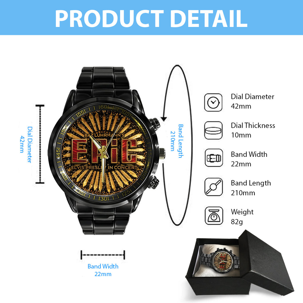 Elvis Presley Black Stainless Steel Watch – TANTN21804