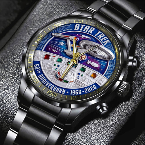 Star Trek 60th Anniversary Black Stainless Steel Watch – TANTN22044