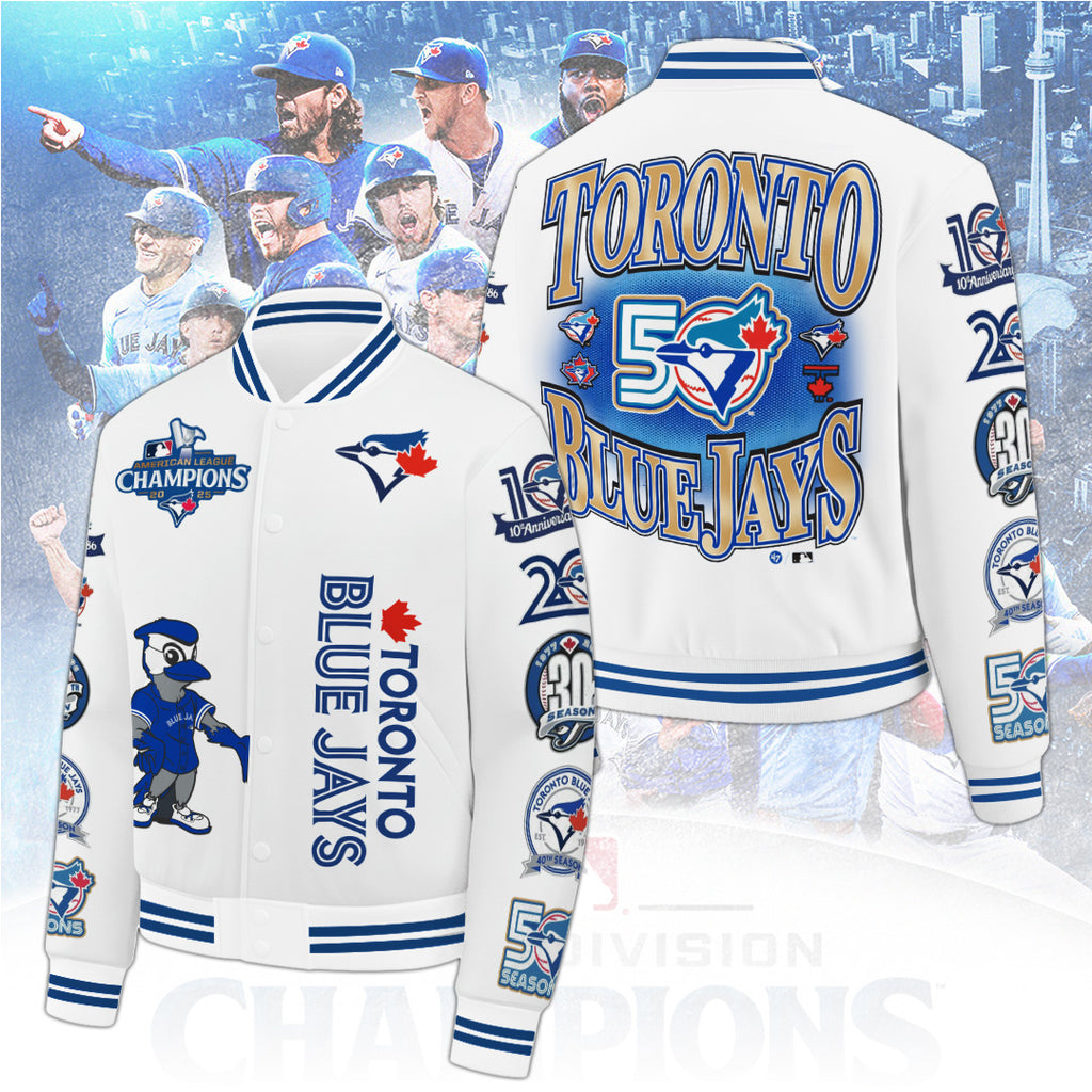 Toronto Blue Jays 50th Anniversary Varsity Jacket – TANTN22113