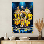 Michigan Wolverines 2026 Men's Basketball National Champions Rectangle Canvas With Inner Frame – TANTN22152