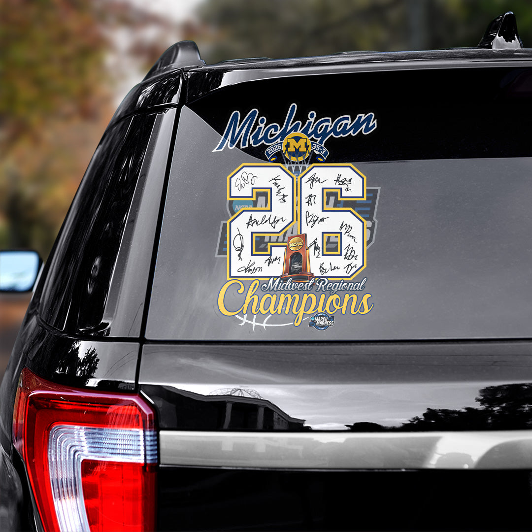 Michigan Wolverines 2026 Men's Basketball National Champions 3D Car Sticker – TANTN22161