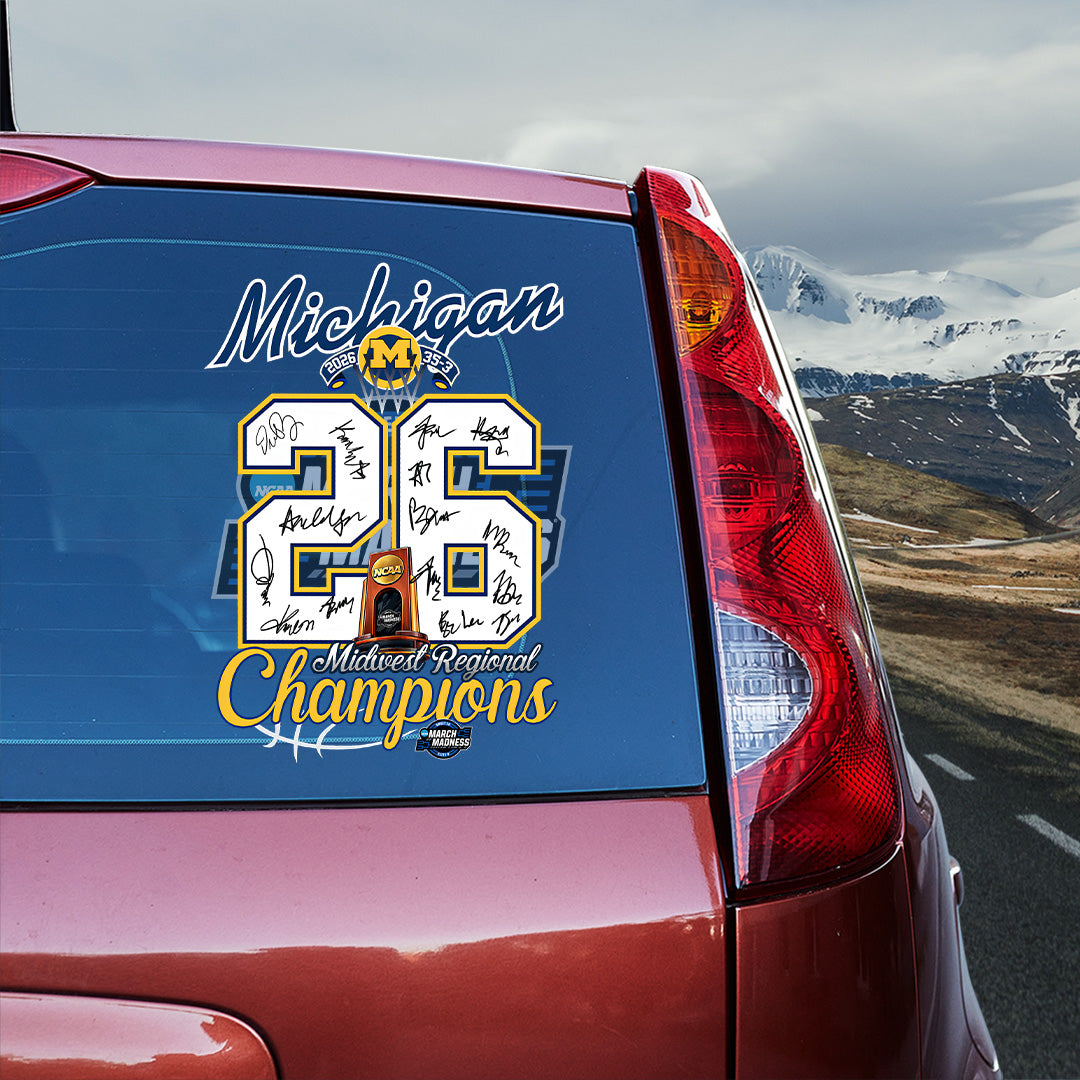 Michigan Wolverines 2026 Men's Basketball National Champions 3D Car Sticker – TANTN22161
