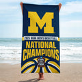 Michigan Wolverines 2026 Men's Basketball National Champions Rectangle Beach Towel – TANTN22337