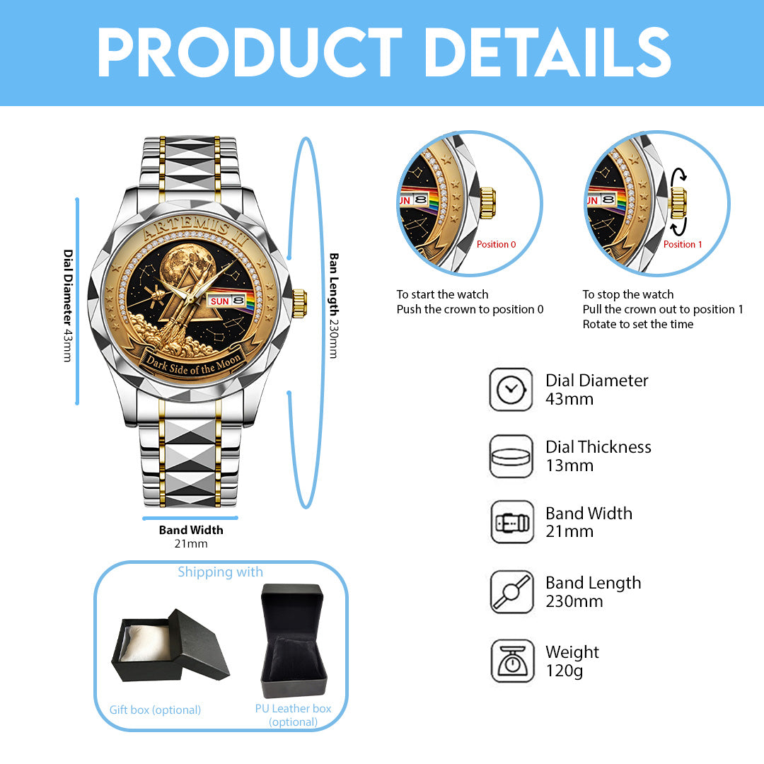 Pink Floyd x Artemis II Alloy Luxury Quartz Watch – TANTN22397