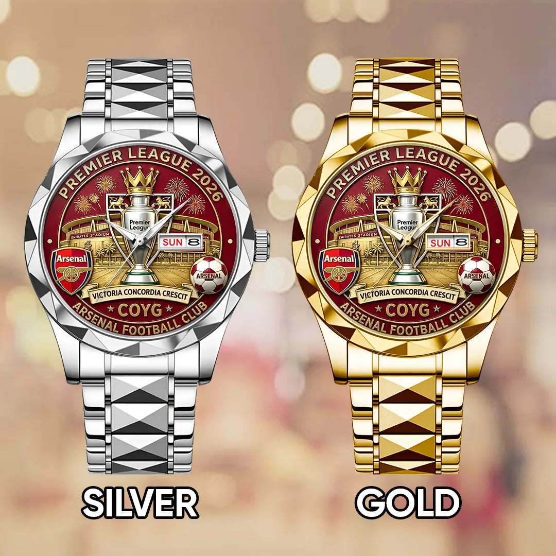 Arsenal FC Premier League Champions 25/26 Alloy Luxury Quartz Watch – TANTN22415
