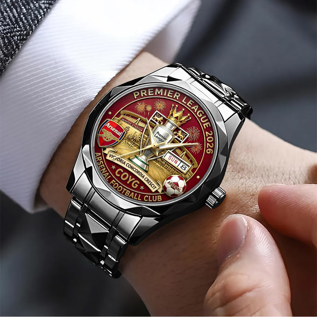 Arsenal FC Premier League Champions 25/26 Alloy Luxury Quartz Watch – TANTN22415