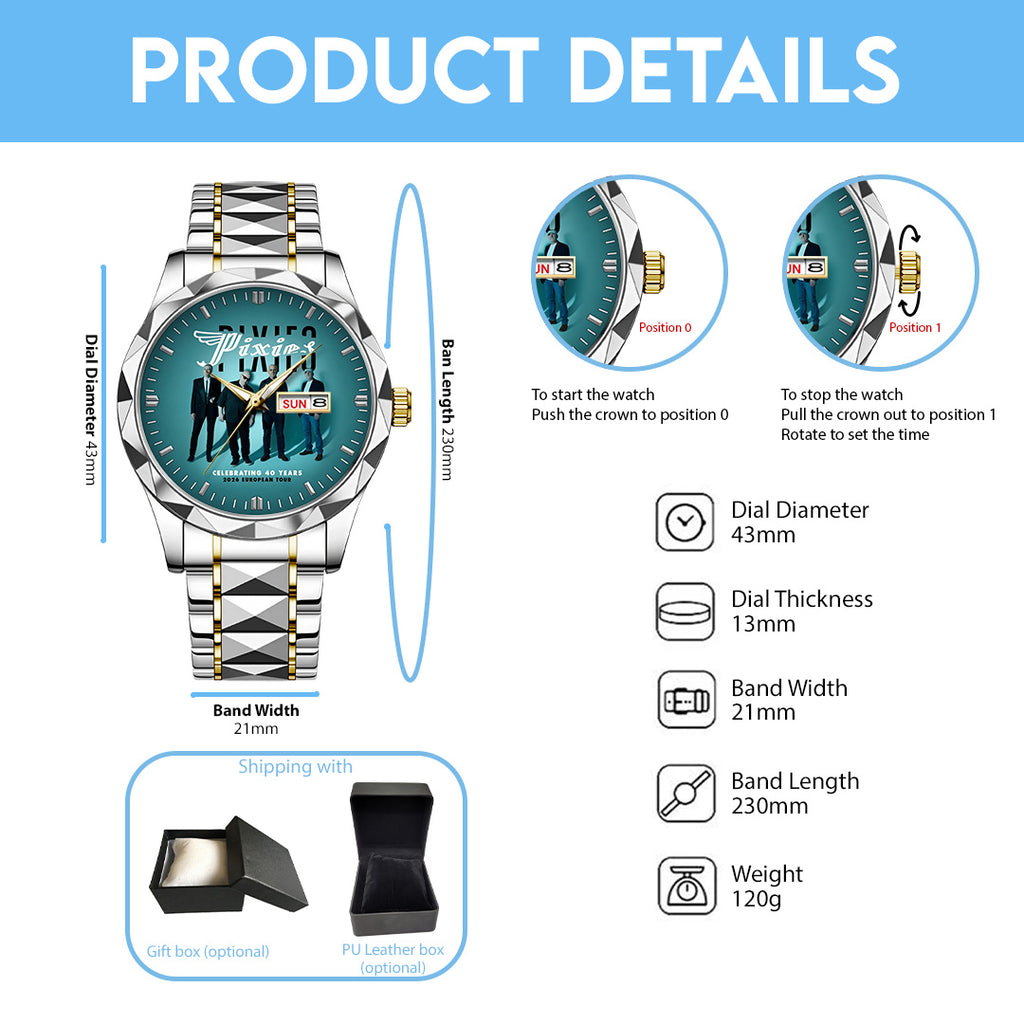 Pixies 40th Anniversary Tour 2026 Alloy Luxury Quartz Watch – TANTN22549