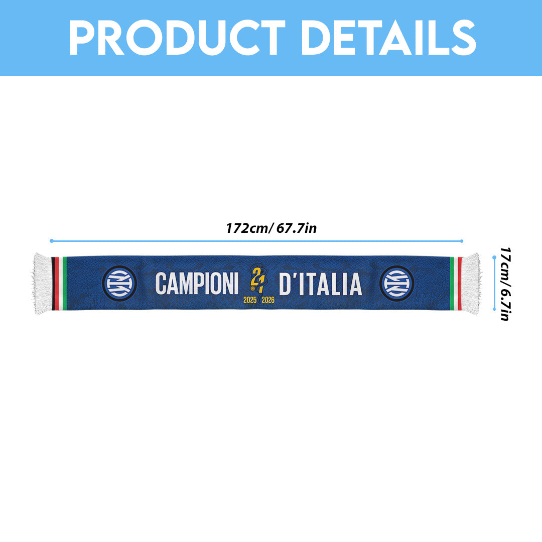 Inter Milan Campioni D'Italia 25/26 Ruffneck Soccer Scarf – TANTN22653