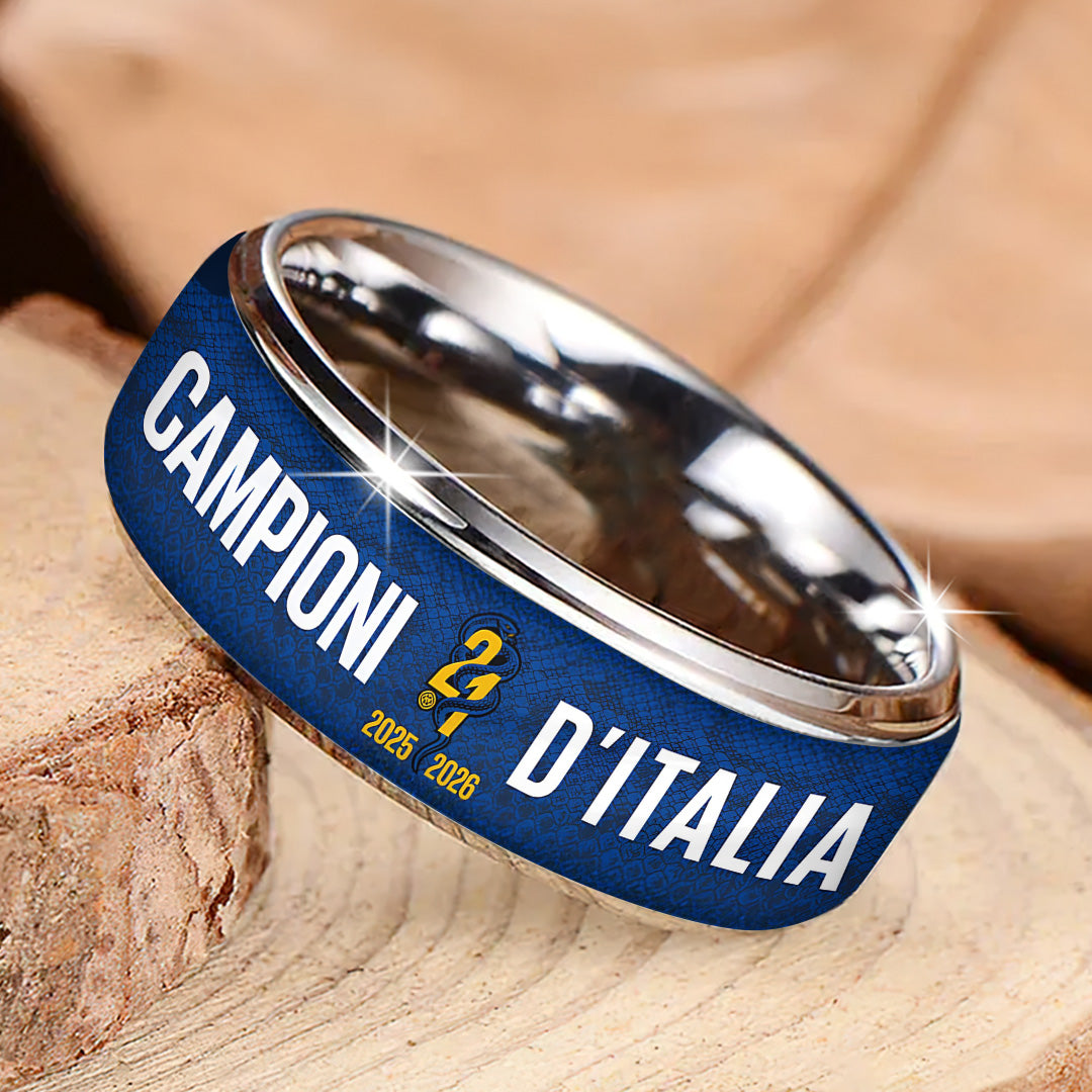 Inter Milan Campioni D'Italia 25/26 Custom Alloy Ring – TANTN22654