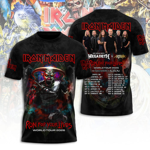 Iron Maiden Tour 2026 3D Apparel – TANTN22794