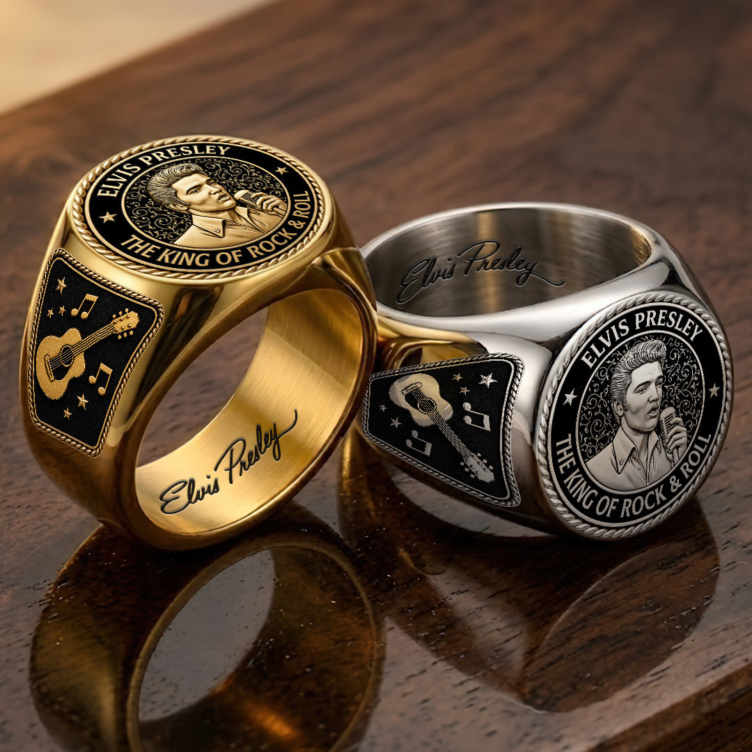 Elvis Presley 3D Engraved Ring – TANTN22814
