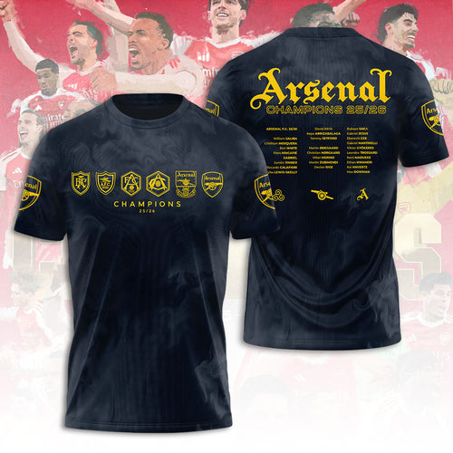 Arsenal FC Premier League Champions 25/26 3D Apparel – TANTN23009