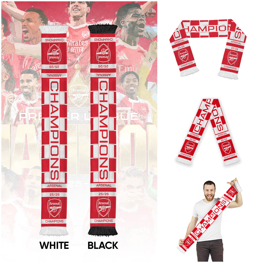 Arsenal FC Premier League Champions 25/26 Ruffneck Soccer Scarf – TANTN23038
