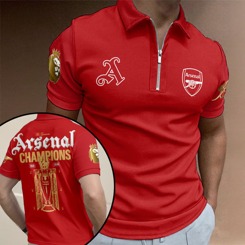 Arsenal FC Premier League Champions 25/26 Zip Polo Shirt – TANTN23148