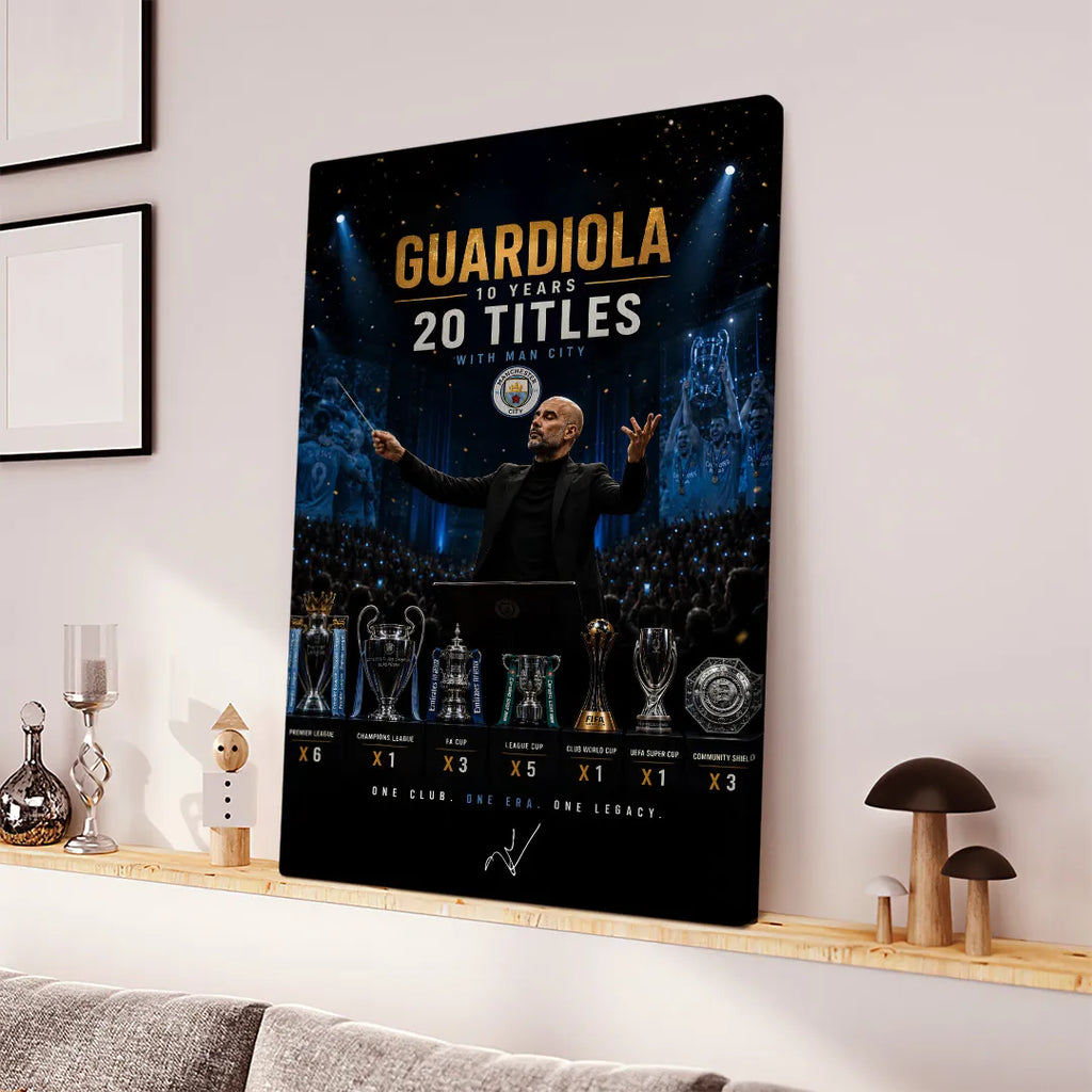 Manchester City x Pep Guardiola Rectangle Canvas With Inner Frame – TANTN23180