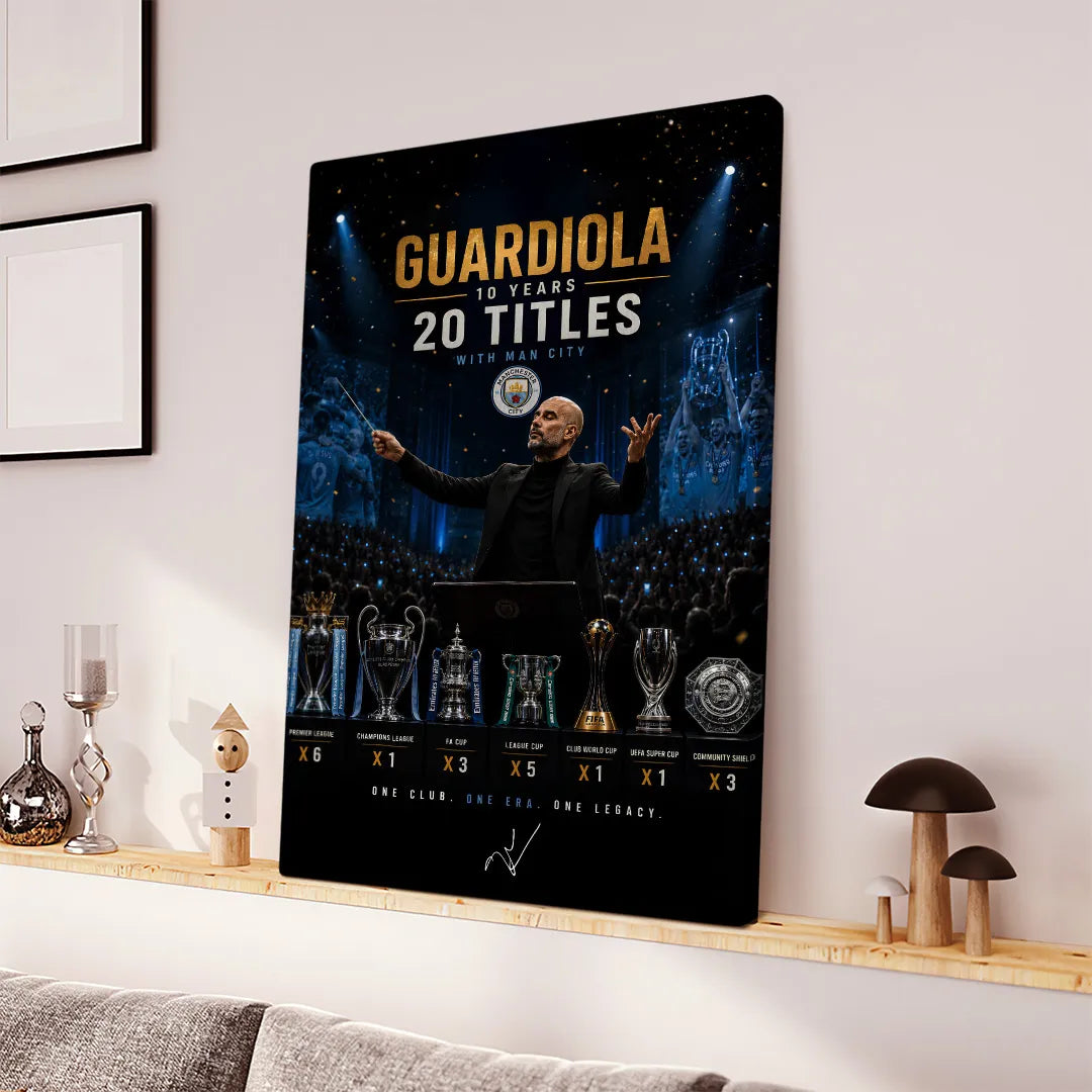 Manchester City x Pep Guardiola Rectangle Canvas With Inner Frame – TANTN23180