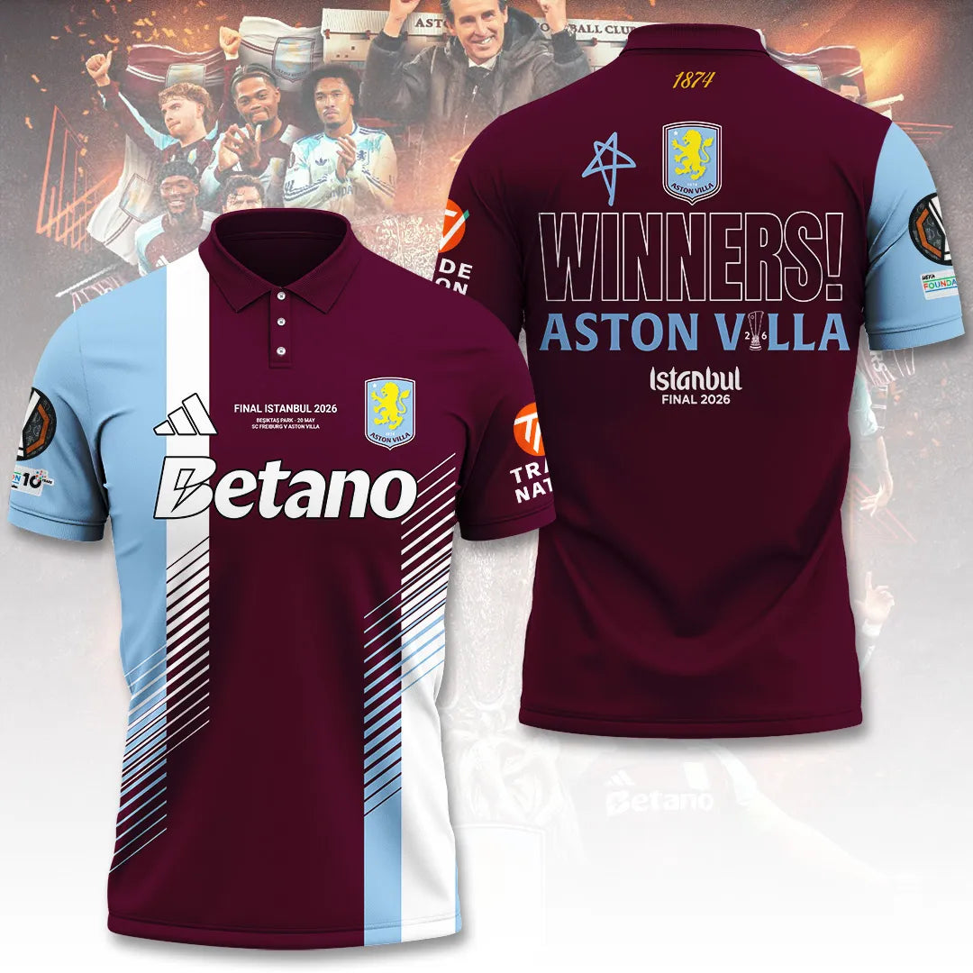 Aston Villa FC Europa League Winners 25/26 3D Apparel – TANTN23226