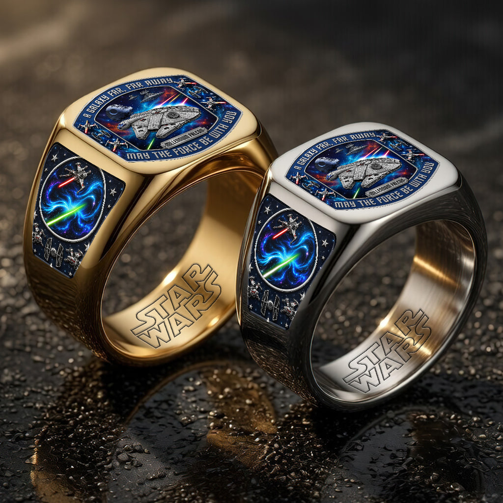 Star Wars 50th Anniversary 3D Engraved Ring – TANTN23242