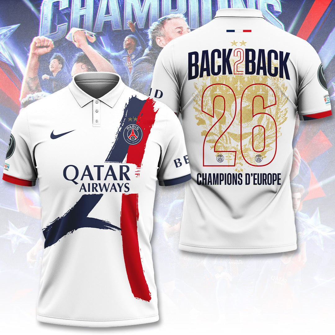 Paris Saint-Germain Champions of Europe 25/26 3D Apparel – TANTN23275