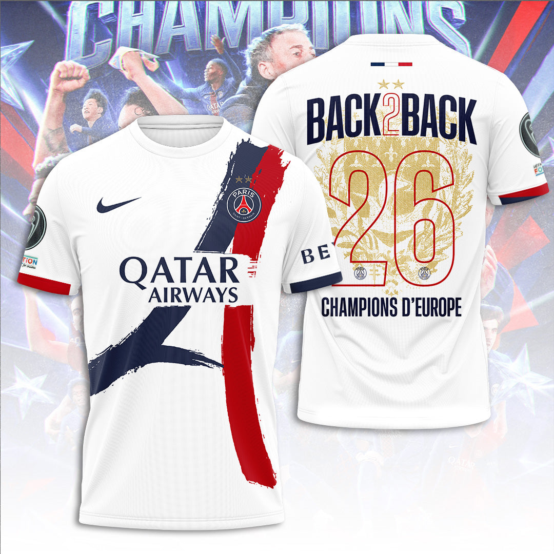 Paris Saint-Germain Champions of Europe 25/26 3D Apparel – TANTN23275