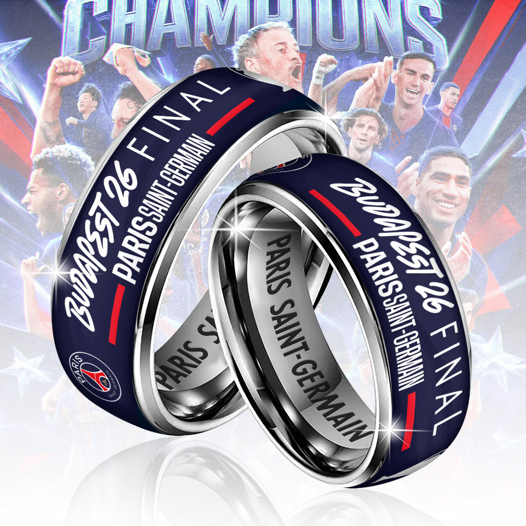 Paris Saint-Germain Champions of Europe 25/26 Custom Alloy Ring – TANTN23284