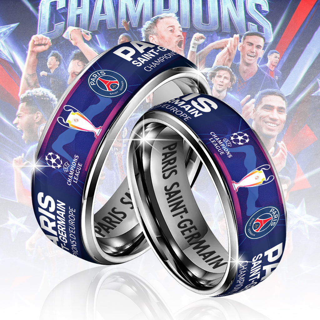 Paris Saint-Germain Champions of Europe 25/26 Custom Alloy Ring – TANTN23287