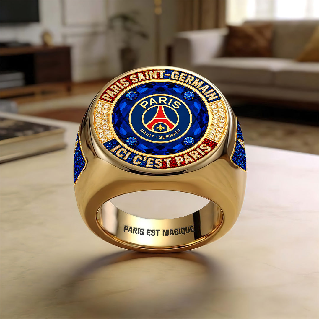 Paris Saint-Germain Champions of Europe 25/26 3D Engraved Ring – TANTN23293
