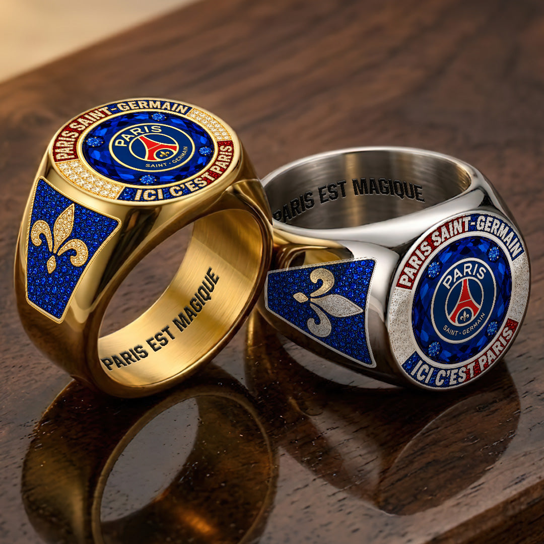 Paris Saint-Germain Champions of Europe 25/26 3D Engraved Ring – TANTN23293