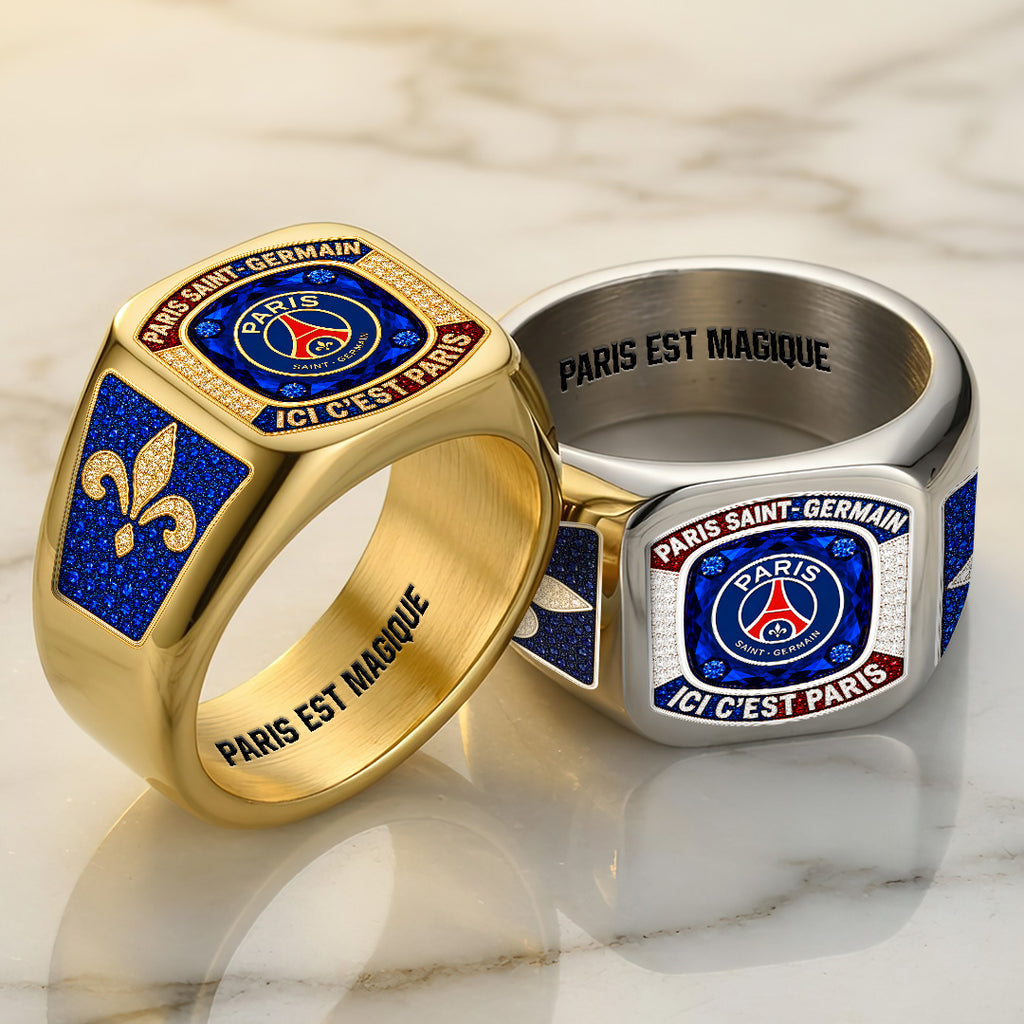 Paris Saint-Germain Champions of Europe 25/26 3D Engraved Ring – TANTN23293
