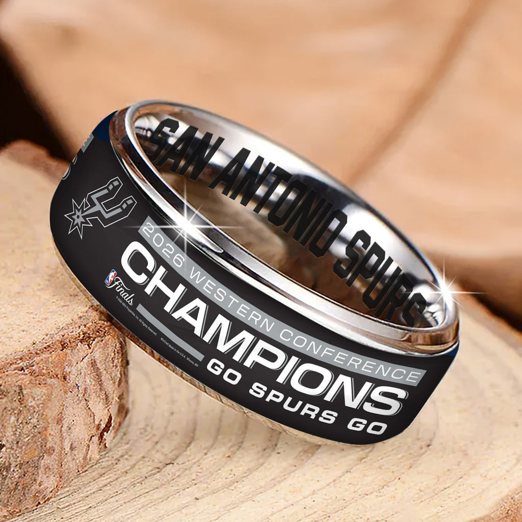 San Antonio Spurs NBA Western Conference Champions 2026 Custom Alloy Ring – TANTN23364