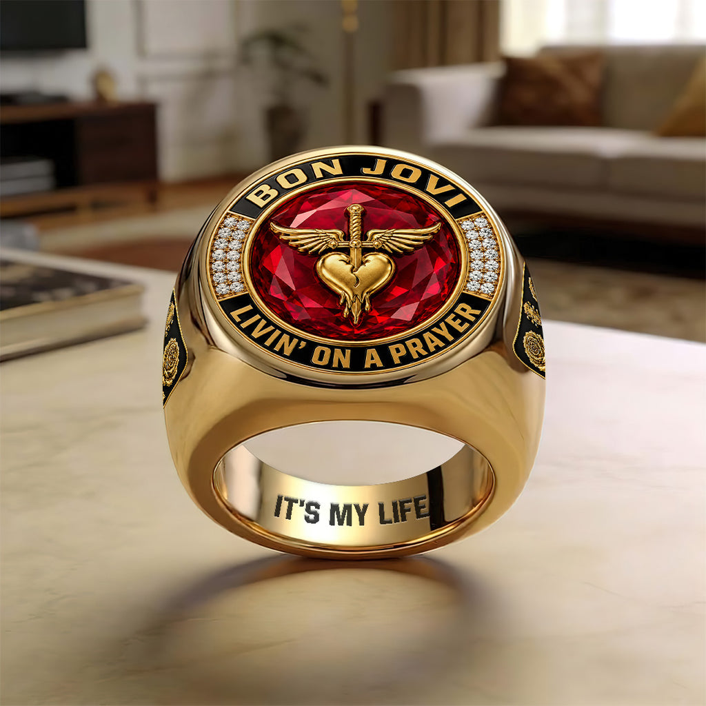Bon Jovi 3D Engraved Ring – TANTN23406