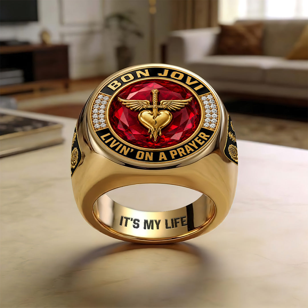 Bon Jovi 3D Engraved Ring – TANTN23406