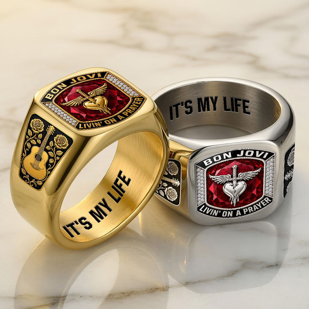 Bon Jovi 3D Engraved Ring – TANTN23406